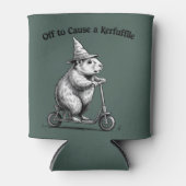 Off To Cause A Kerfuffle Funny Groundhog Scooter  缶クーラー (正面)