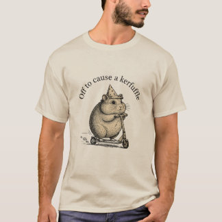 Off To Cause A Kerfuffle Funny Groundhog Scooter Tシャツ