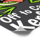 Off To Cause A Kerfuffle Funny Meme Frog Mischief  ポスター (角)