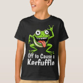 Off To Cause A Kerfuffle Funny Meme Frog Mischief  Tシャツ (正面)