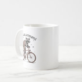 Off To Cause A Kerfuffle Funny Raccoon Meme Men Wo コーヒーマグカップ (正面左)