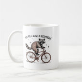 Off To Cause A Kerfuffle Funny Raccoon Meme Men Wo コーヒーマグカップ (左)