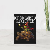 Off To Cause A Kerfuffle Funny Whimsical Frog Wiza カード (正面)
