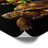 Off To Cause A Kerfuffle Funny Whimsical Frog Wiza ポスター (角)