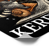 Off to cause a kerfuffle raccoon riding snail funn ポスター (角)