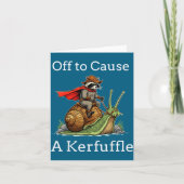 Off To Cause A Kerfuffle Raccoon Whimsical Wizard  カード (正面)