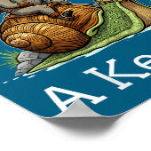 Off To Cause A Kerfuffle Raccoon Whimsical Wizard  ポスター (角)