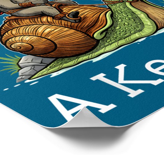 Off To Cause A Kerfuffle Raccoon Whimsical Wizard  ポスター (角)