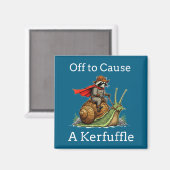 Off To Cause A Kerfuffle Raccoon Whimsical Wizard  マグネット (正面/裏面)