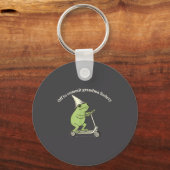 Off To Commit Grandma Foolery Funny Frog Meme  キーホルダー (正面)