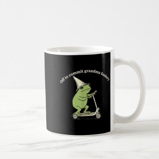 Off To Commit Grandma Foolery Funny Frog Meme コーヒーマグカップ (右)