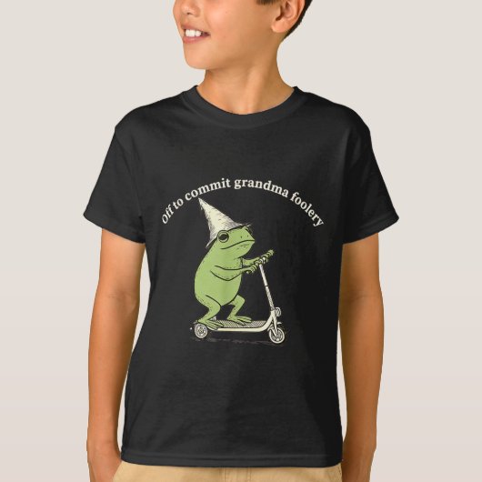 Off To Commit Grandma Foolery Funny Frog Meme  Tシャツ (正面)