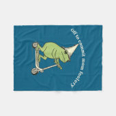 Off To Commit Mom Foolery Funny Frog Meme  フリースブランケット (正面(横))