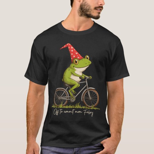 Off To Commit Mom Foolery Funny Frog Meme  Tシャツ (正面)