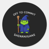 Off to commit shenanigans wizard frog meme Off to  ラウンドシール (正面)