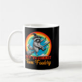 Off To Commit Tom Foolery Raccoon Funny Retro Desi コーヒーマグカップ (左)