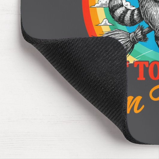 Off To Commit Tom Foolery Raccoon Funny Retro Desi マウスパッド (コーナー)