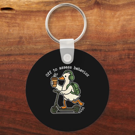 Off To Ess Behavior Funny Goose Aba Behavior Thera キーホルダー (正面)