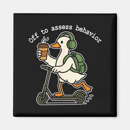 Off To Ess Behavior Funny Goose Aba Behavior Thera マグネット (正面)