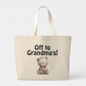 Off  to Grandma's bag ラージトートバッグ (裏面)