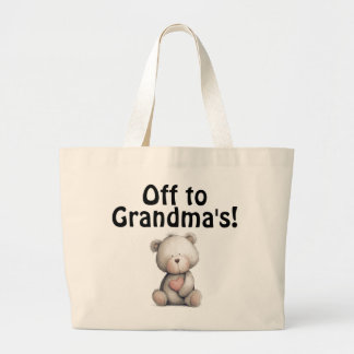 Off  to Grandma's bag ラージトートバッグ