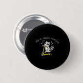 Off To Improve Mobility Funny Raccoon Pt Physical 缶バッジ (正面&裏面)