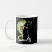 Off To Praise D Lord Funny Frog Christian Meme コーヒーマグカップ (左)