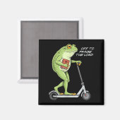 Off To Praise D Lord Funny Frog Christian Meme  マグネット (正面/裏面)