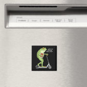 Off To Praise D Lord Funny Frog Christian Meme  マグネット (インサイチュ (食洗機))