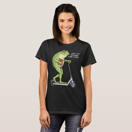 Off To Praise D Lord Funny Frog Christian Meme  Tシャツ (正面フル)