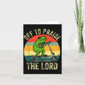 Off To Praise The Lord Funny Frog Bible Study Jesu カード (正面)