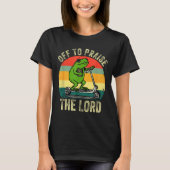 Off To Praise The Lord Funny Frog Bible Study Jesu Tシャツ (正面)