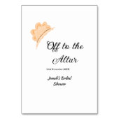 Off to the altar orange cap hat bridal shower name テーブルナンバー (裏面)