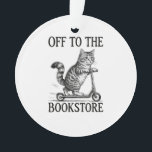 Off to The Bookstore Reading Bookworm オーナメント<br><div class="desc">Off to The Bookstore Reading Bookworm</div>