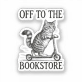 Off to The Bookstore Reading Bookworm シール (正面)