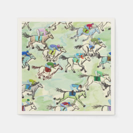 Off to the Races Paper Napkin スタンダードカクテルナプキン