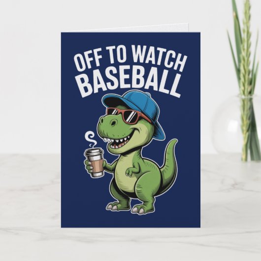 Off to Watch Baseball Dinosaur Card  カード (正面)