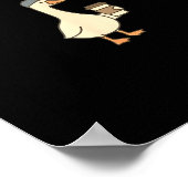 Off to watch baseball funny baseball mom goose ポスター (角)