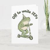 Off To Write Ieps Funny Frog Special Education Tea カード (正面)
