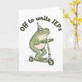 Off To Write Ieps Funny Frog Special Education Tea カード (黄色い花)