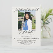 Off White 2 Photo Script Graduation Announcement  招待状 (スタンド正面)