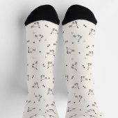 Off-white Cat Line Art Pattern Socks ソックス (上部)