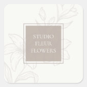 Off-White | Chic Floral Label スクエアシール (正面)