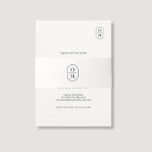 Off-White | Couple Monogram Wedding Invitation  招待状ベリーバンド