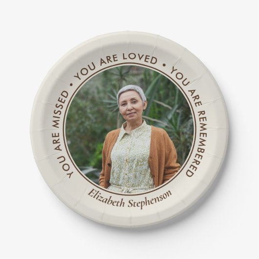 Off-White Missed Loved Remembered Photo Memorial ペーパープレート (正面)