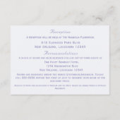 Off-White/Periwinkle Two Hearts Catholic Wedding  エンクロージャーカード (裏面)