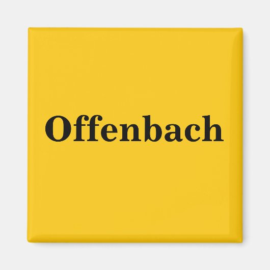 Offenbach  Magnet Schild Gold Gleb マグネット (正面)