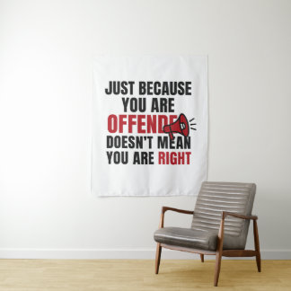 Offended Quote Wall Art タペストリー