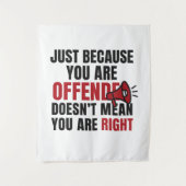 Offended Quote Wall Art タペストリー (正面)