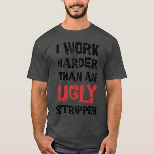 Offensive ~ 私は頑張って働く Funny 大人 Tシャツ (正面)